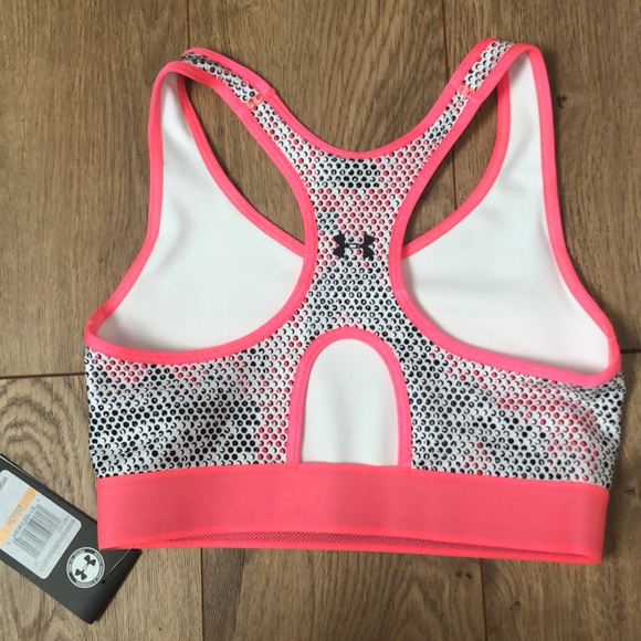 Under Armour Mid Print Sports Bra - Picture 4 of 6